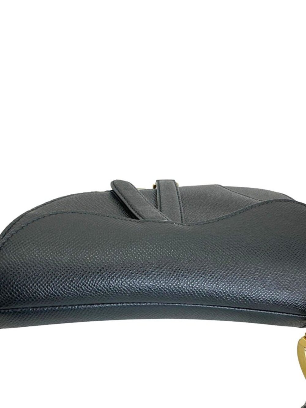 CHRISTIAN DIOR Saddle Mini Grained Calfskin Leather Shoulder Bag Black - Picture 5 of 13